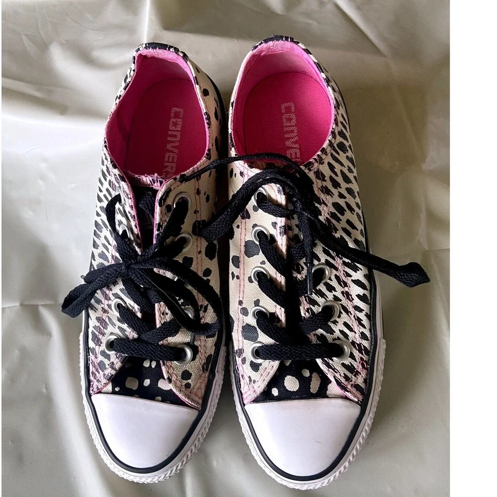 Converse‎ Chuck Taylor All Star Leopard Print Pink Kids Sneakers 549681F Size 6